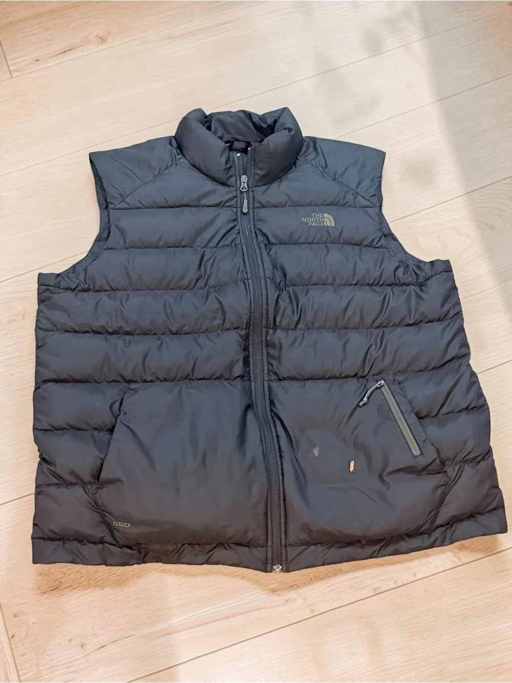 Nice North Face 550 Goose Down Full Zip Vest Men’s Size XXL Black